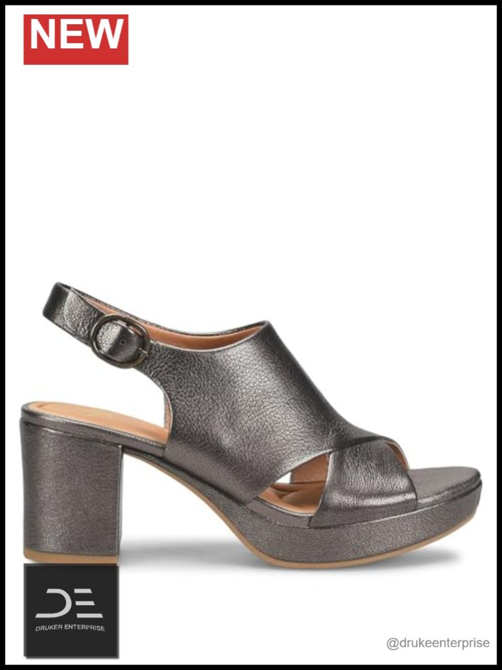 Söfft Liv Women's Leather Platform Sandals Peep Toe Slingback Dress Shoes